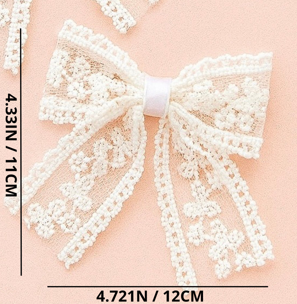 White Lace Bow